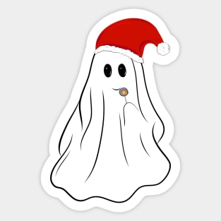 Ghostly christmas Sticker